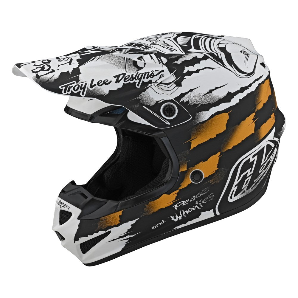 SE4 POLYACRYLITE HELMET STRIKE WHITE / BLACK