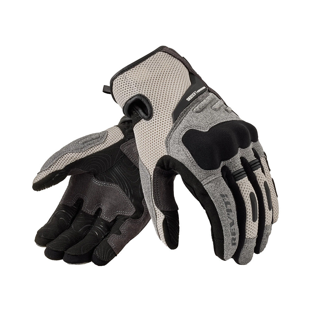 REV'IT! Cavern Gloves Light Grey-Black