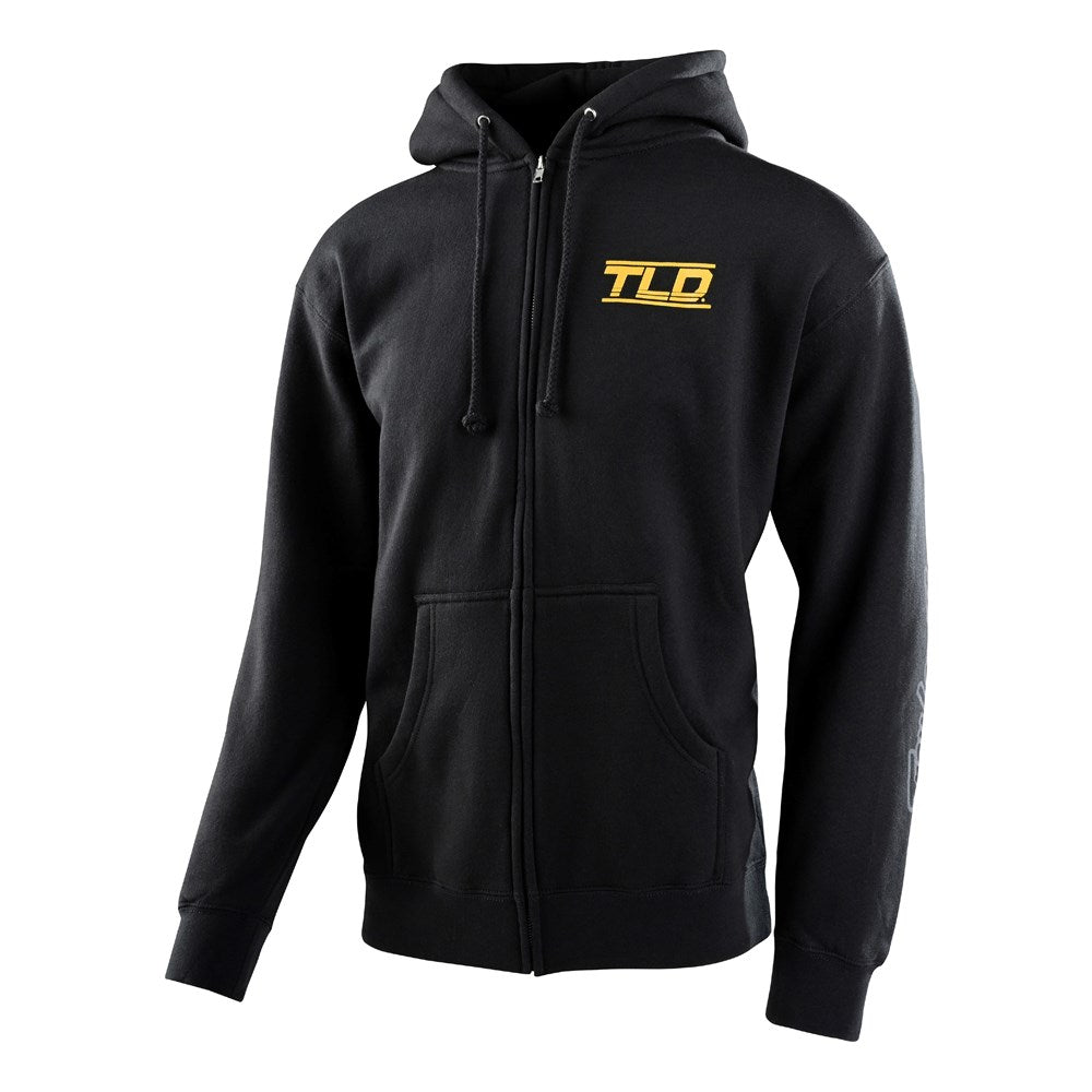 SPEED LOGO ZIP-UP HOODIE BLACK